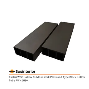 Partisi WPC Hollow Outdoor Merk Plaswood Type Black Hollow Tube PW 40H90