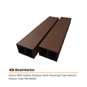 Partisi WPC Hollow Outdoor Merk Plaswood Type Walnut Hollow Tube PW 40H60