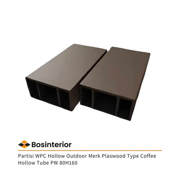 Partisi WPC Hollow Outdoor Merk Plaswood Type Coffee Hollow Tube PW 80H160