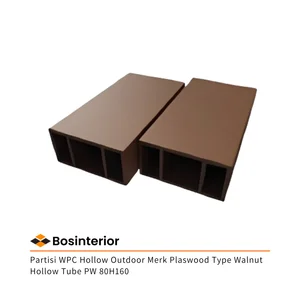 Partisi WPC Hollow Outdoor Merk Plaswood Type Walnut Hollow Tube PW 80H160
