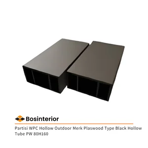 Partisi WPC Hollow Outdoor Merk Plaswood Type Black Hollow Tube PW 80H160