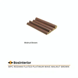 Wall Panel WPC Roshan Fluted Platinum Wave Series Walnut Brown 18KG Indoor/Box