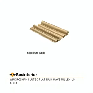 Wall Panel WPC Roshan Fluted Platinum Wave Series Millenium Gold 18KG Indoor/Box