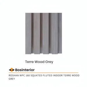 Wall Panel WPC Roshan 160 Squated Fluted Terre Wood Grey Indoor (/box)
