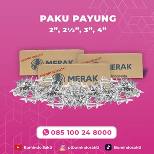 Umbrella tacks 2"-4" MERAK brand per KG