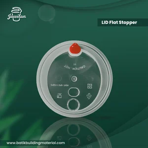 Tutup Gelas Plastik LID Flat Stopper Frosted