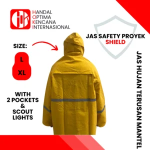 Jas Hujan Raincoat Safety Polos Kuning Terusan Raincoat 