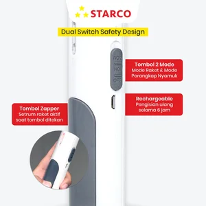 Starco Raket Nyamuk 2 in 1 Multifungsi Perangkap Nyamuk RN-199