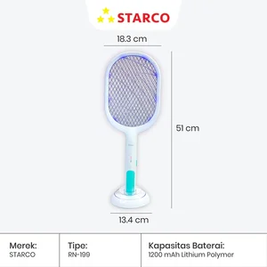 Starco Raket Nyamuk 2 in 1 Multifungsi Perangkap Nyamuk RN-199