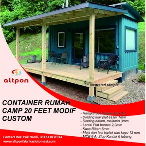CONTAINER RUMAH CAMP 20 FEET MODIF CUSTOM