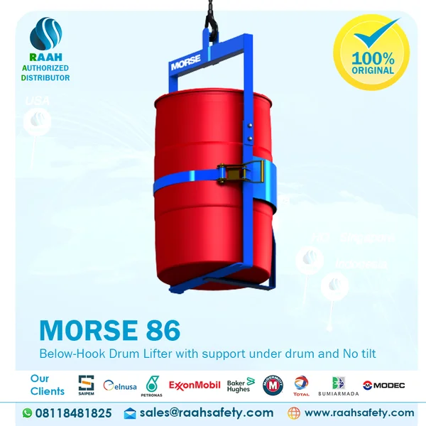 Drum Lifter - Drum Stacker Morse 86 Series Drum Lifters  Below-Hook Drum Lifters with Under-Drum Support