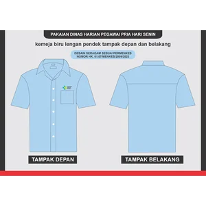 Seragam Kerja Pakaian dinas harian pegawai pria hari senin Kemenkes