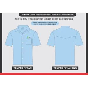 SERAGAM KERJA  PAKAIAN DINAS HARIAN PEGAWAI PRIA HARI SENIN