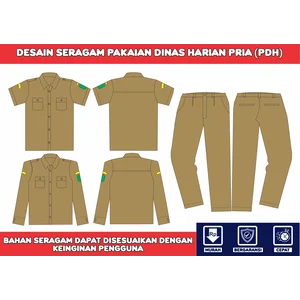 SERAGAM KERJA PAKAIAN DINAS HARIAN (PDH)ASN + ATRIBUT