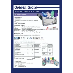 SARUNG TANGAN SEKALI PAKAI - NITRILE - MEREK GOLDEN GLOVE - HITAM