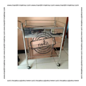 Troli Instrumen Medis Dressing Bahan Stainless Steel