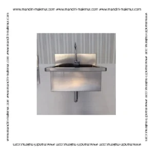 Spoelhoek Wastafel Pembuangan ke Dinding Stainless Steel 304