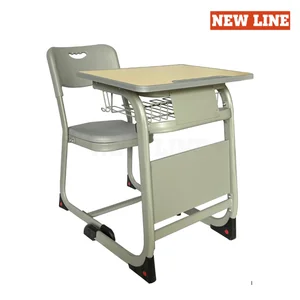 New Line - Meja Siswa SMA SMK / Bangku Sekolah Satu Set / Meja Kursi Sekolah / Meja Kursi Belajar / Meja Kursi Siswa / Bangku Sekolah Anak SD SMP SMA SMK Kuliah