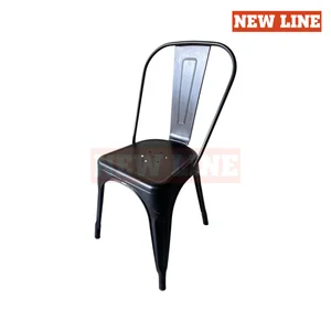 New Line - Kursi Besi Tolix / kursi restoran / London Gaya Vintage Industrial – Cocok untuk Taman Kafe dan Restoran Bisa Ditumpuk dan Tahan Cuaca