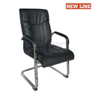 New Line - KH E158 Coklat - Kursi Hadap / Kursi Kerja / Kursi Kantor / Kursi Meeting / Kursi Staff Karyawan / Visitor Chair - Hitam/ kursi direktur