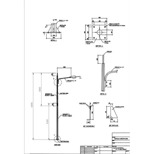 TIANG PJU 7 METER OKTAGONAL 2 IN ONE