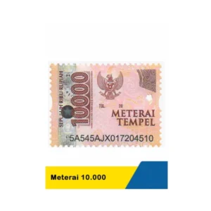 Kertas Lainnya Materai Rp 10.000 Asli Kertas Lainnya
