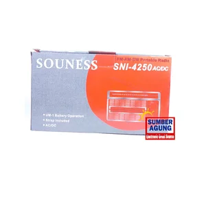 Souness Radio SNI4250 AC DC 4250 Merah Radio Jadul Listrik Baterai Bisa Tangkapan Sinyal Super Baik
