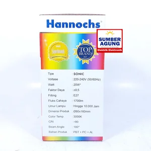 LED Lamp Yellow Light 20W Warm White 3000K Sonic Hannochs Big Round Jumbo Super Bright Large Room