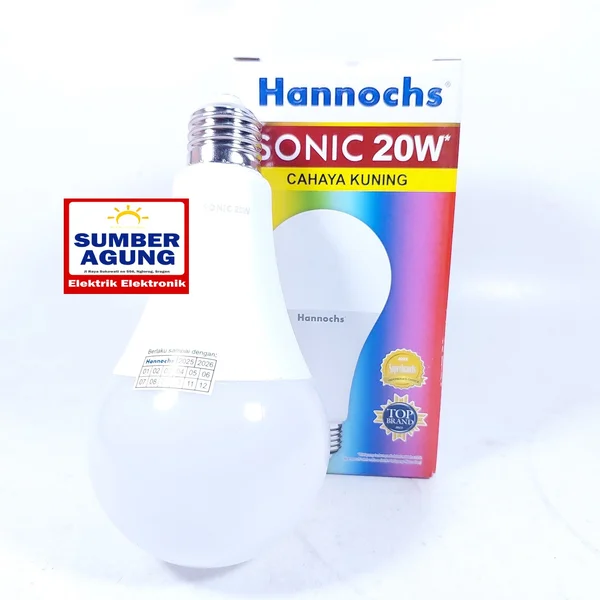 LED Lamp Yellow Light 20W Warm White 3000K Sonic Hannochs Big Round Jumbo Super Bright Large Room