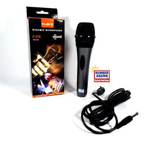 Mic Kabel Fleco F Series F-318 Kabel panjang kualitas premium Microphone 318 F318 Professional Genggam Karaoke
