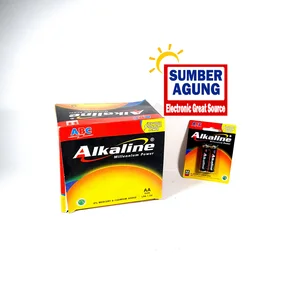 Batu Baterai Alkaline AA A2 Batu ABC Satu Set isi 2pcs Per Set Original Asli Untuk Jam Mainan Senter Dll