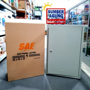 BOX PANEL LISTRIK 40 X 60 X 20 SAE Polos Putar Merk SAE Tebal Tahan Cuaca Luar Ruangan Lubang Bawah Indoor Outdoor