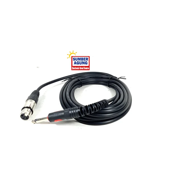 Kabel Microphone Noise Panjang 5M Warna Hitam Kabel Mic Jadi 5 METER Professional Audio Wire 