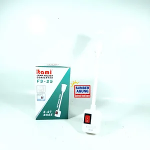 Fiting Colok Felxible E27 Sambung Panjang Saklar FS25 25cm Colok Listrik + Saklar Lampu Elastis Corverte