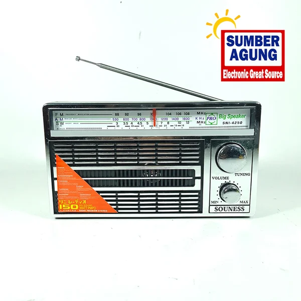 INTERNATIONAL RADIO F4250 F-4250 Portable AC DC Listrik Baterai Jadul Radio Fm Am Sw Dilegkapi CD Player Suara Jernih Halus Nyaman