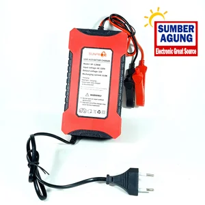Sunpro Charger Aki 6A SU1206X Charger Aki Portable SP-1206X Cas Aki 12V 6A Dengan LCD Indikator Smart