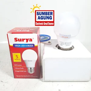 Surya Lampu LED Bulat VEGA 5W Bohlam Bulat Cahaya Putih 5 Watt LED Bulb