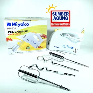 Miyako Mixer HM620 Hand Mixer Daya 190 Watt 5 Speed Kecepatan Alat Pengaduk Adonan dan Pengocok Telur