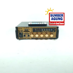 Fleco ampifier F198B / F198A Power Amplifier AC DC Bluetooth USB FM SD Mp3 Karaoke Reverberation Power Amplifier Bluetooth