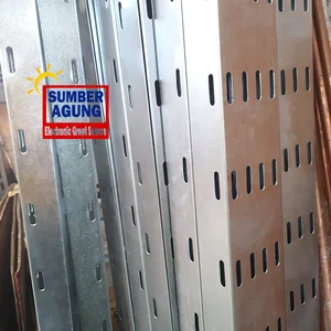 Kabel Tray Tipe U 50x100x240 Tempat Pelindung Kabel Galvanis Panjang 2.4M
