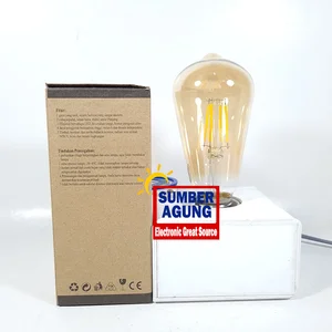 Wandi Lampu Filamen ST64 4W Lampu Filamen Warna Warm White E27 ST64