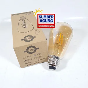 Wandi Lampu Filamen ST64 4W Lampu Filamen Warna Warm White E27 ST64