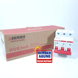 Himel MCB 3P 16A Pemutus Arus Listrik 3 Pas 16 Ampere Himel