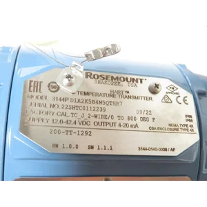 Temperature Transmitter / Rosemount 3144PD1A2K5B4M5QTHR7 2-Wire Temperature Transmitter
