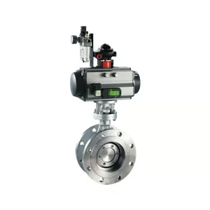 Ball Valve YNTO Stainless Steel Pneumatic Fixed Ball Valve Available Sizes 2"–20"  / GB Standards AT / AW Series Pneumatic Actuator
