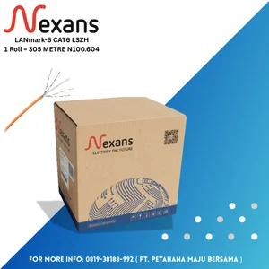 NEXANS Cable LANmark-6 UTP Cat 6 AWG23 LSZH  Orange REF N100.604 @ 305M / Box