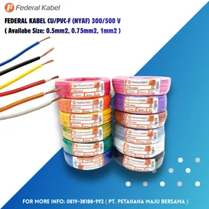 KABEL KONTROL ( CONTROL CABLE ) MEREK FEDERAL KABEL NYAF ( CU/PVC-F ) 300/500 V