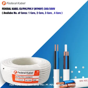 Kabel NYMHY (CU/PVC/PVC-F) 300/500V Merek Federal Kabe