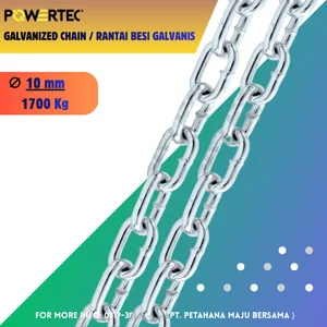 Rantai Besi Galvanis d. 10mm Merk Powertec