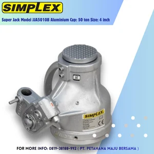Dongkrak Super ( Super Jack ) Merek Simplex  Model JJA5010B Aluminium Cap: 50 ton Size: 4 inch